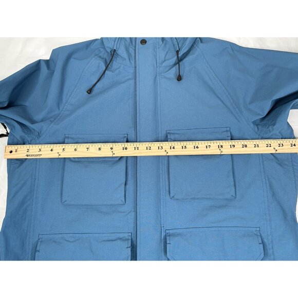 Duluth Trading Co. No-Rainer Waterproof Rain Jacket Men’s M Blue Hooded - Picture 14 of 16